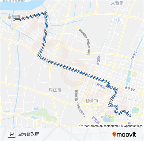 张家港228路东线 Bus Line Map