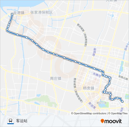 张家港228路西线 Bus Line Map