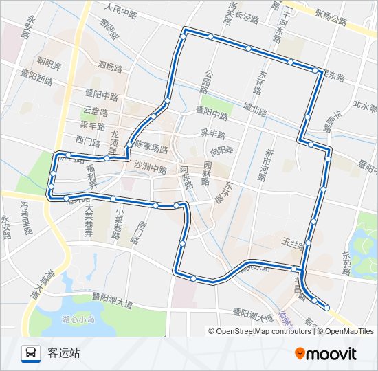 张家港5路夜班内环 bus Line Map