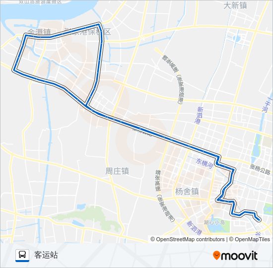 公交张家港228夜班外环路的线路图