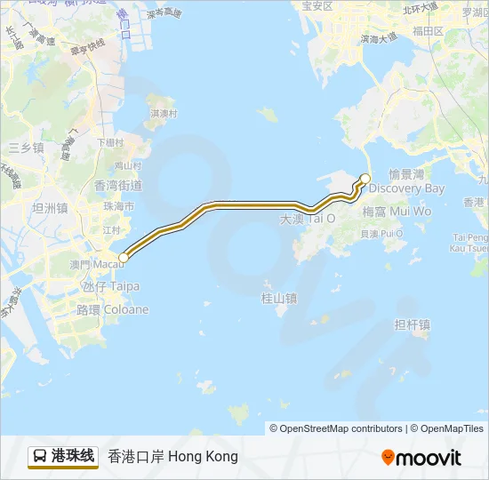 港珠线 Bus Line Map