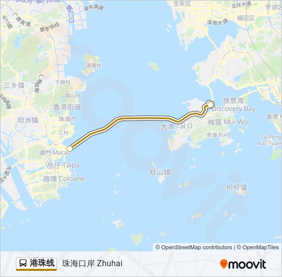 港珠线 bus Line Map