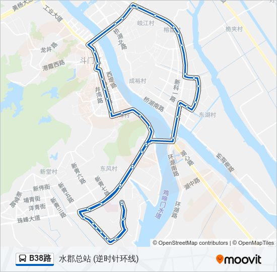 公交B38路的线路图