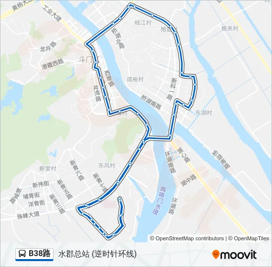 B38路 Bus Line Map