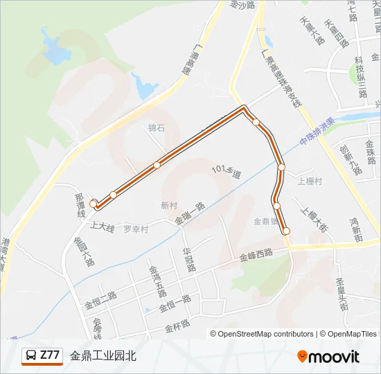 Z77 Bus Line Map