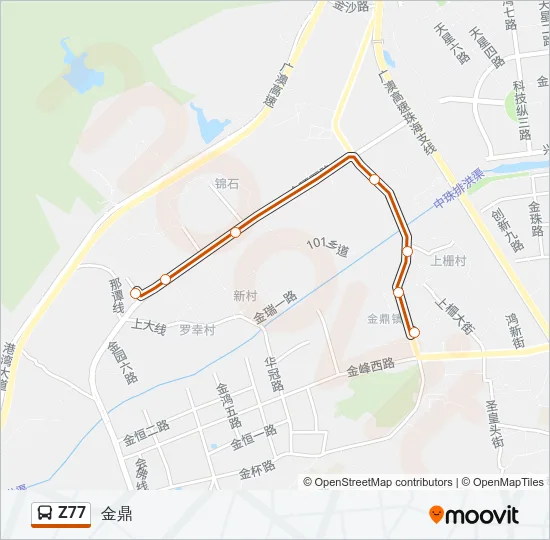 Z77 Bus Line Map