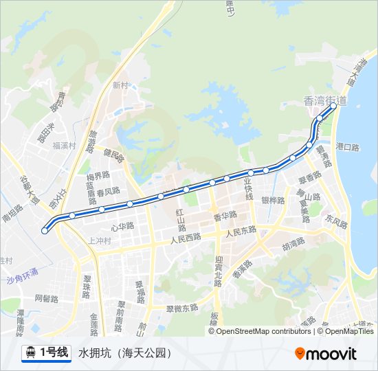 缆车1号路的线路图