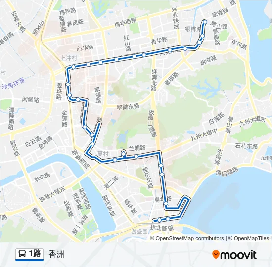 1路 Bus Line Map