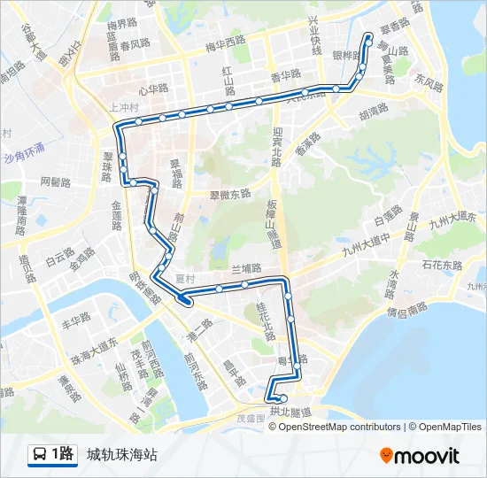 1路 Bus Line Map
