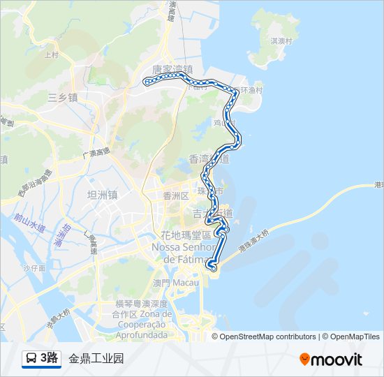 公交3路的线路图