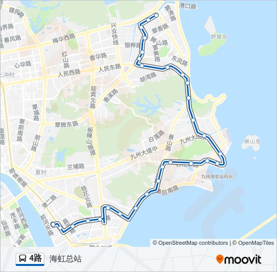 公交4路的线路图