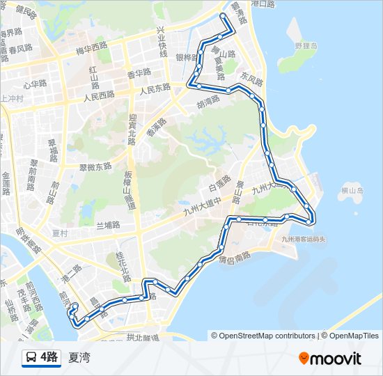 公交4路的线路图