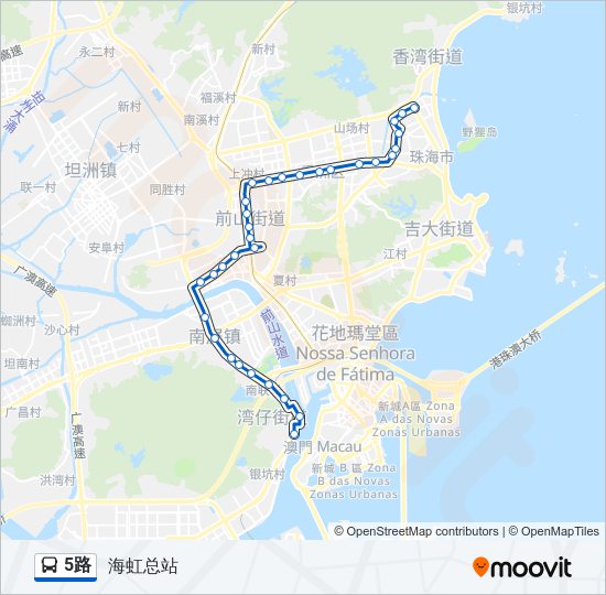 5路 bus Line Map