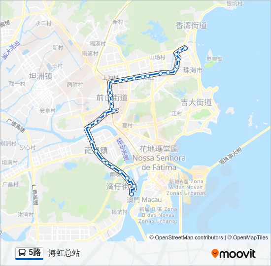 5路 Bus Line Map