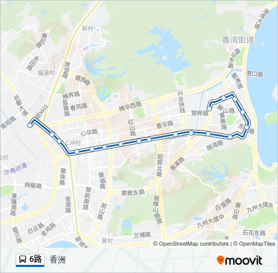 6路 Bus Line Map