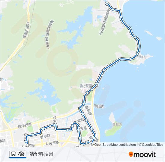 7路 bus Line Map