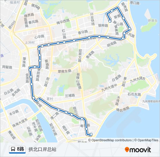 8路 bus Line Map