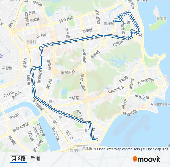 8路 Bus Line Map
