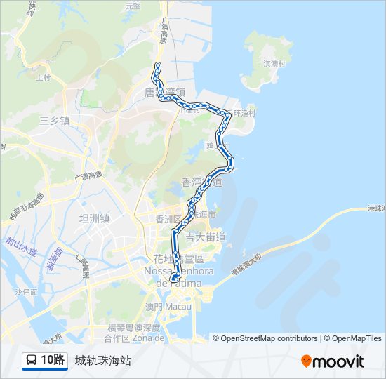 公交10路的线路图