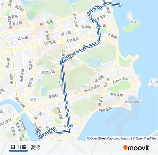 11路 Bus Line Map