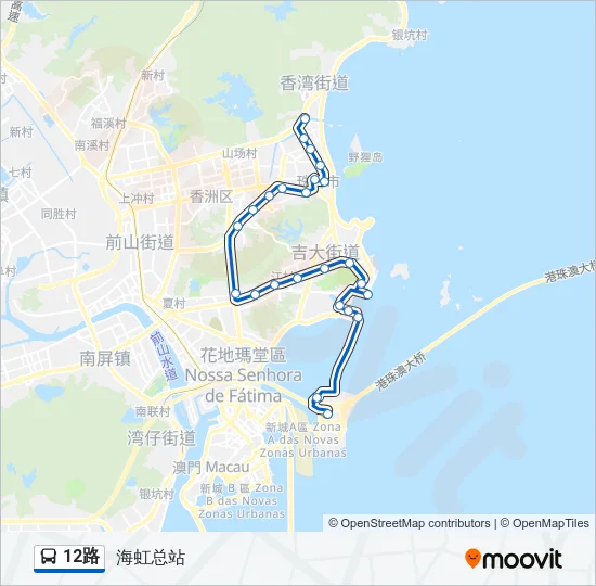 12路 Bus Line Map
