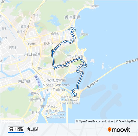 公交12路的线路图