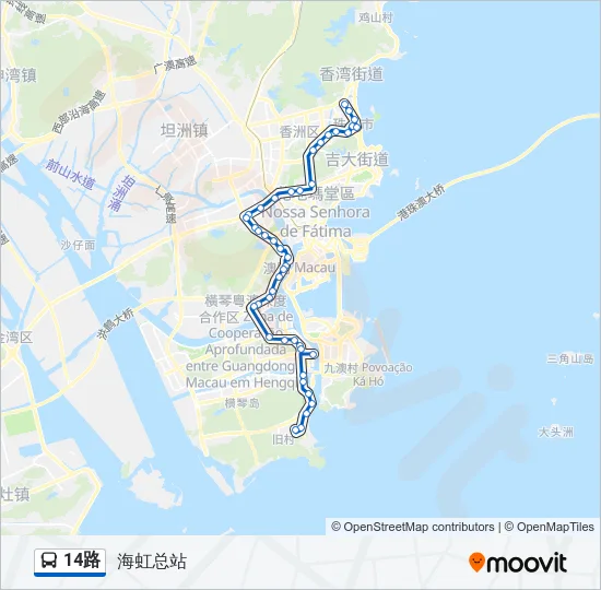 14路 Bus Line Map