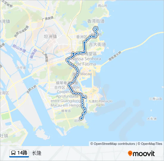 14路 Bus Line Map