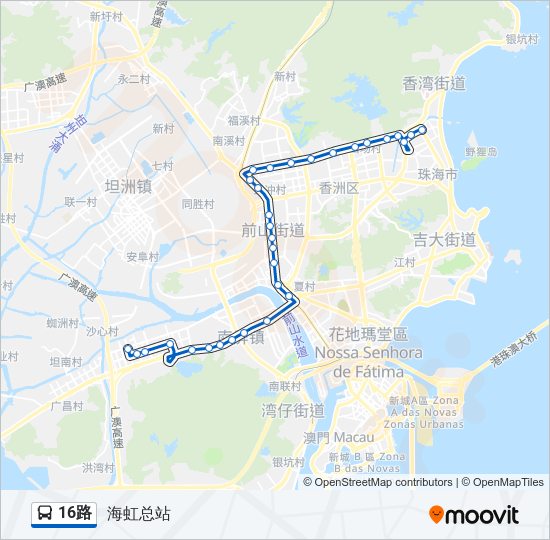 16路 bus Line Map