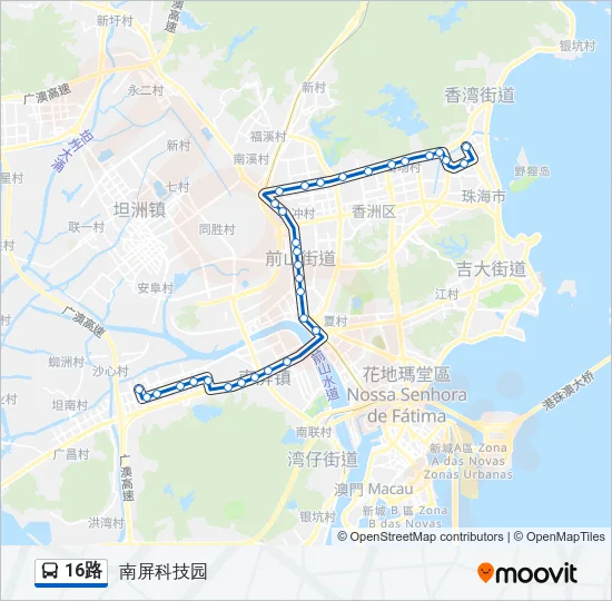 16路 Bus Line Map