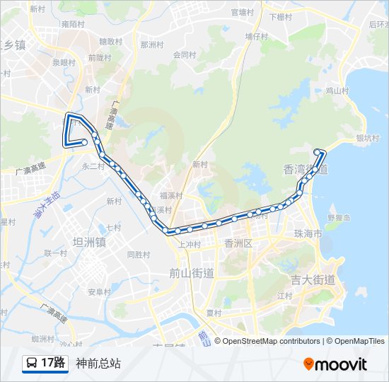 公交17路的线路图