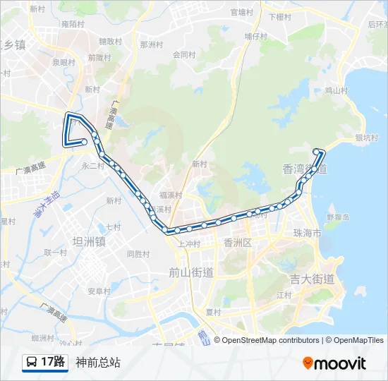 公交17路的线路图