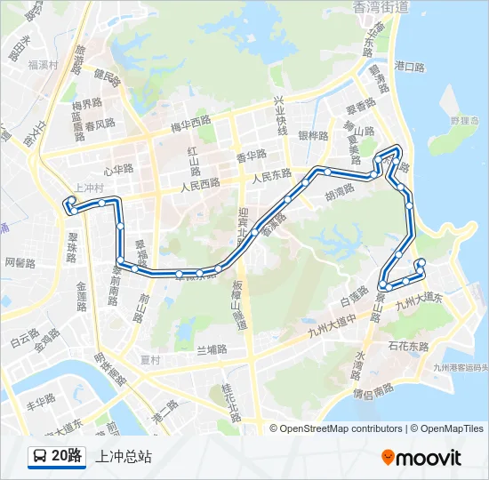 20路 Bus Line Map