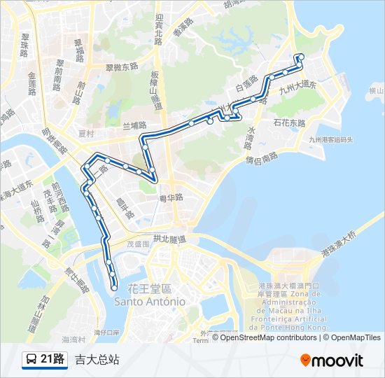 21路 bus Line Map