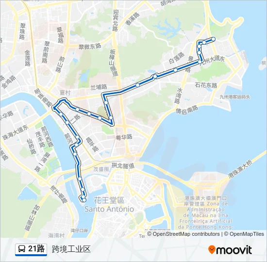21路 Bus Line Map