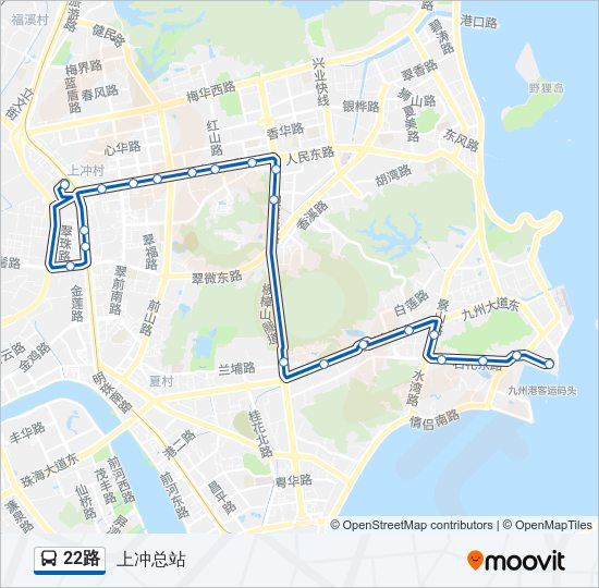 公交22路的线路图