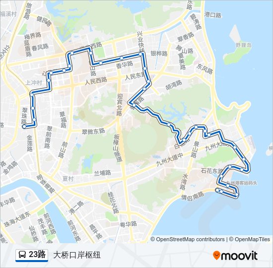 公交23路的线路图