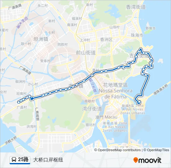 25路 Bus Line Map