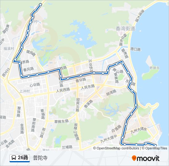 公交26路的线路图