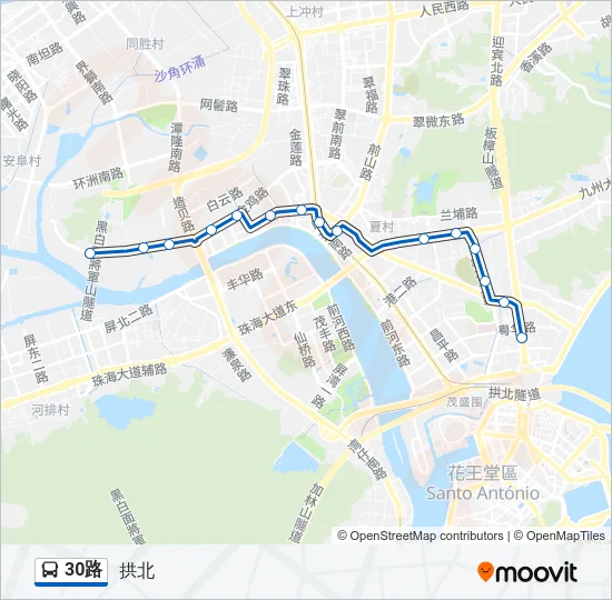30路 Bus Line Map