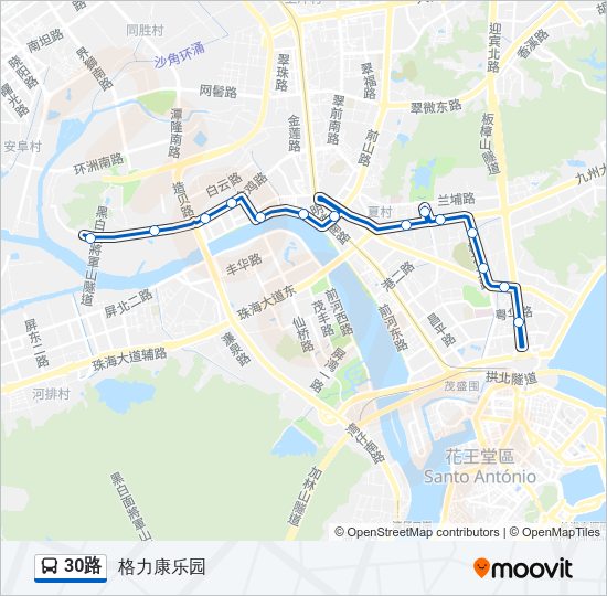 公交30路的线路图
