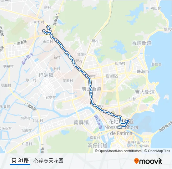 公交31路的线路图