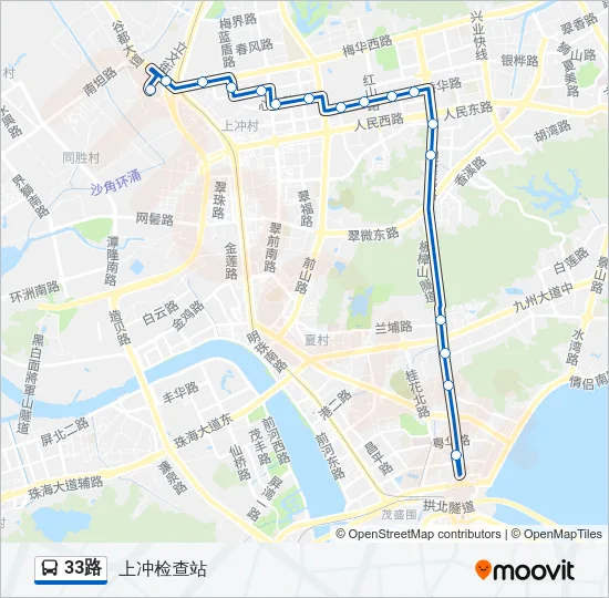 33路 Bus Line Map