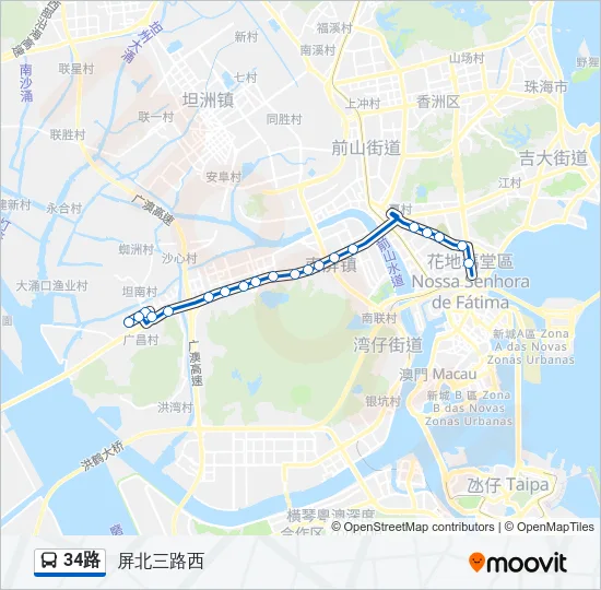 34路 Bus Line Map