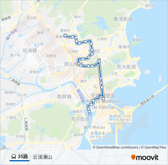35路 Bus Line Map