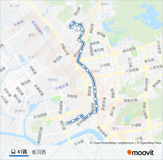 41路 Bus Line Map