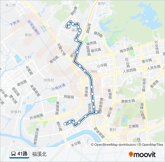 41路 Bus Line Map