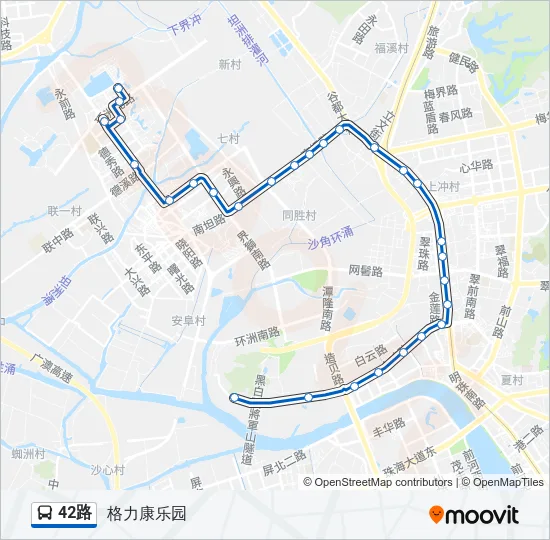 42路 Bus Line Map