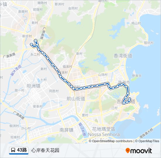 43路 bus Line Map