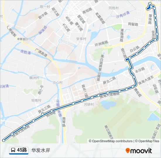 45路 Bus Line Map